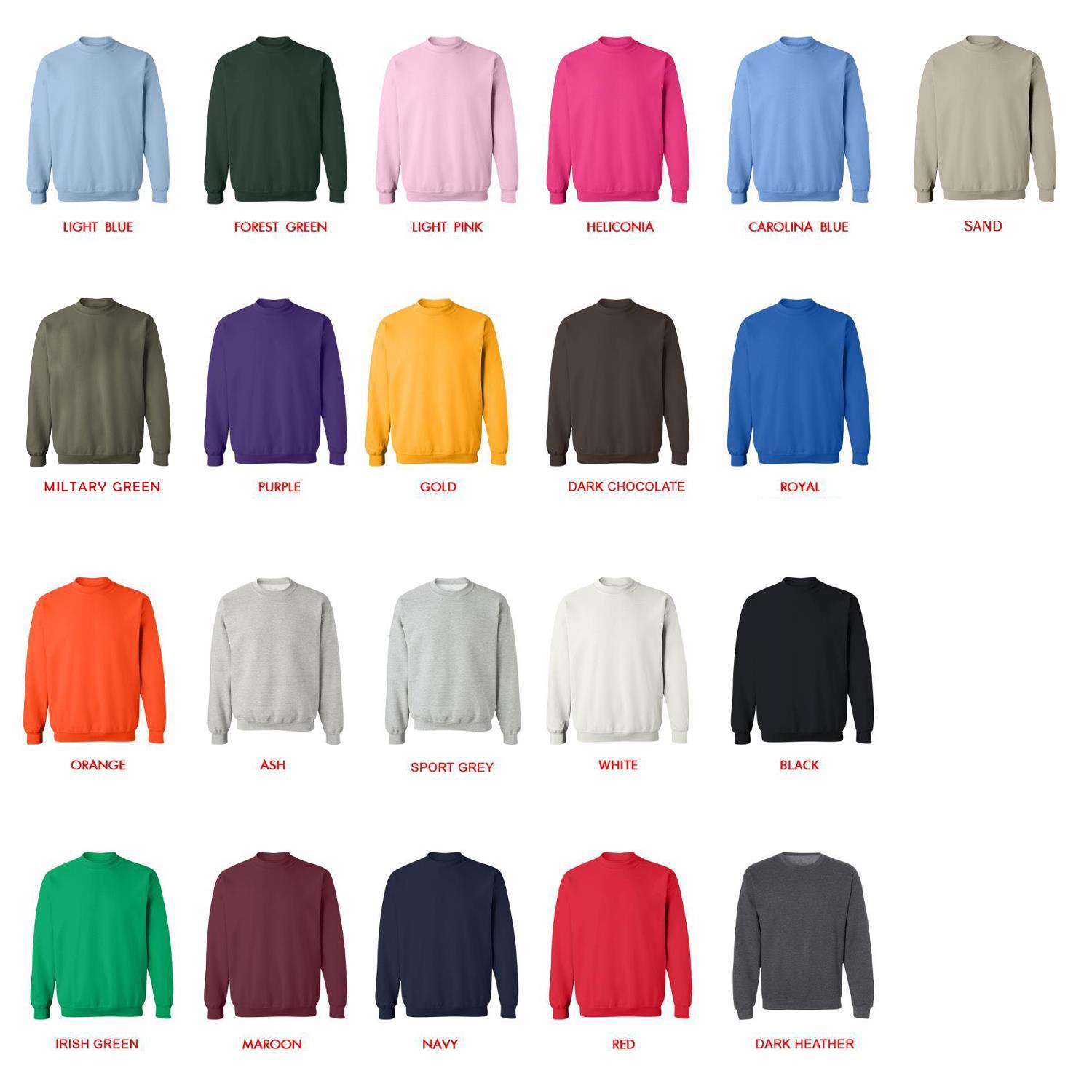 sweatshirt color chart - Six Of Crows Store