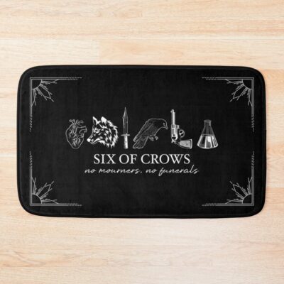 Silver Six Of Crows Bath Mat