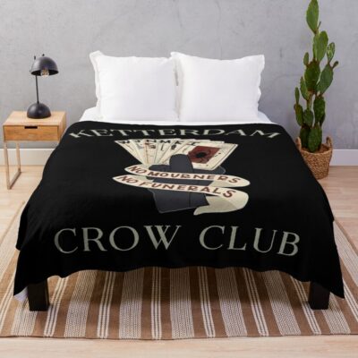 Six Of Crows Ketterdam Crow Club Throw Blanket