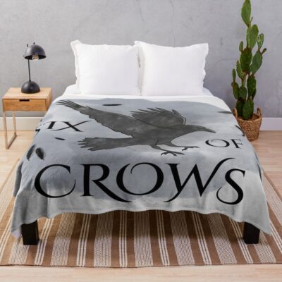 Six Of Crows The Crow Design Throw Blanket