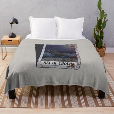 Six Of Crows Tarot Colorfull Throw Blanket