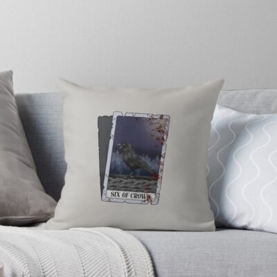 Six Of Crows Tarot Colorfull Throw Pillow