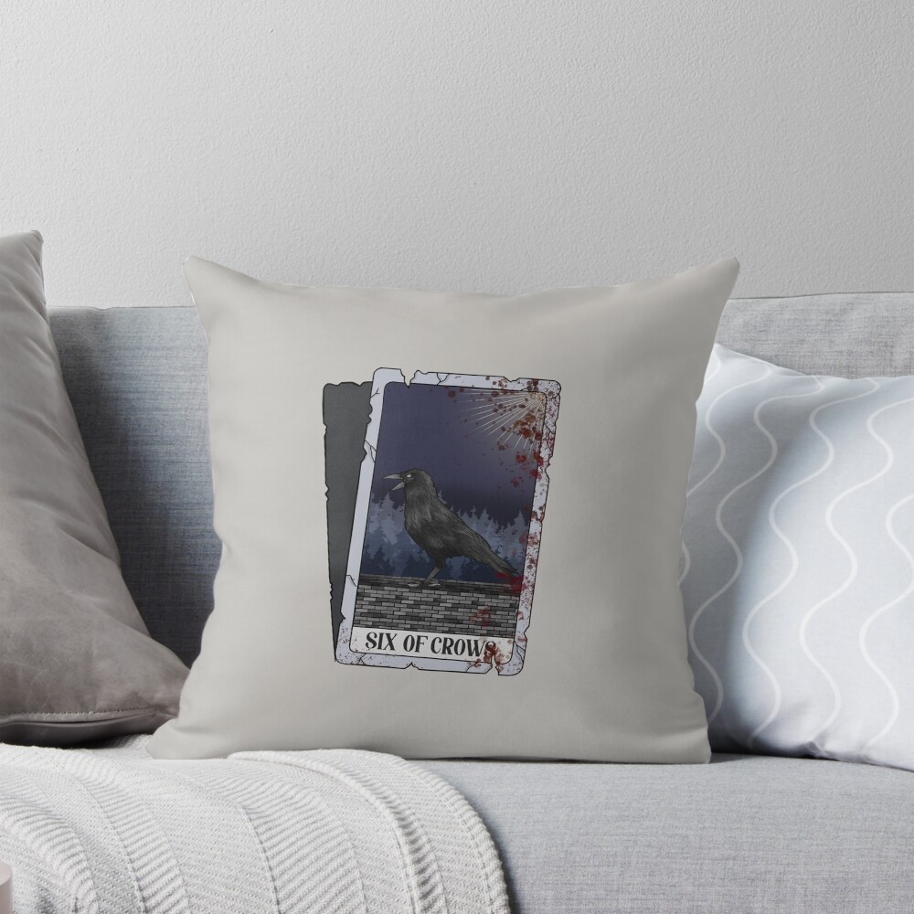 Six Of Crows Tarot Colorfull Throw Pillow