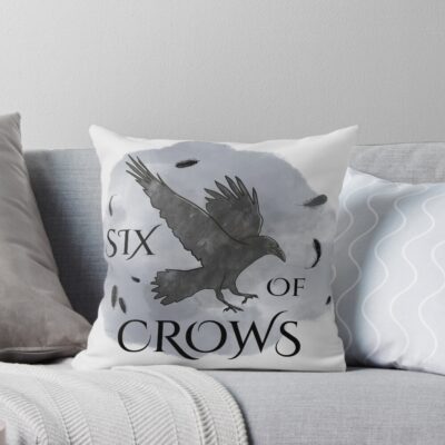 Six Of Crows The Crow Design Throw Pillow