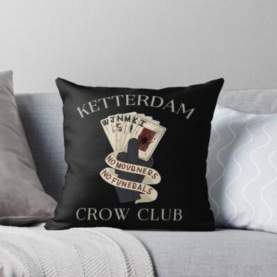 Six Of Crows Ketterdam Crow Club Throw Pillow